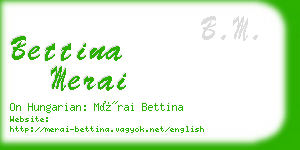 bettina merai business card